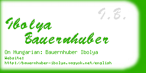 ibolya bauernhuber business card